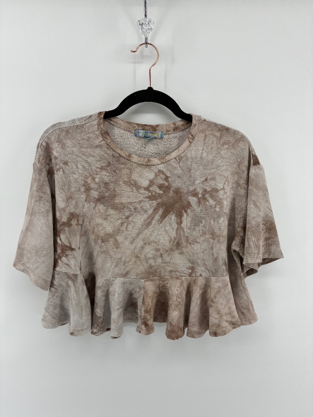 MASSIVE $10 SALE Good Luck Tie Dye Stretchy Peplum Crop Top